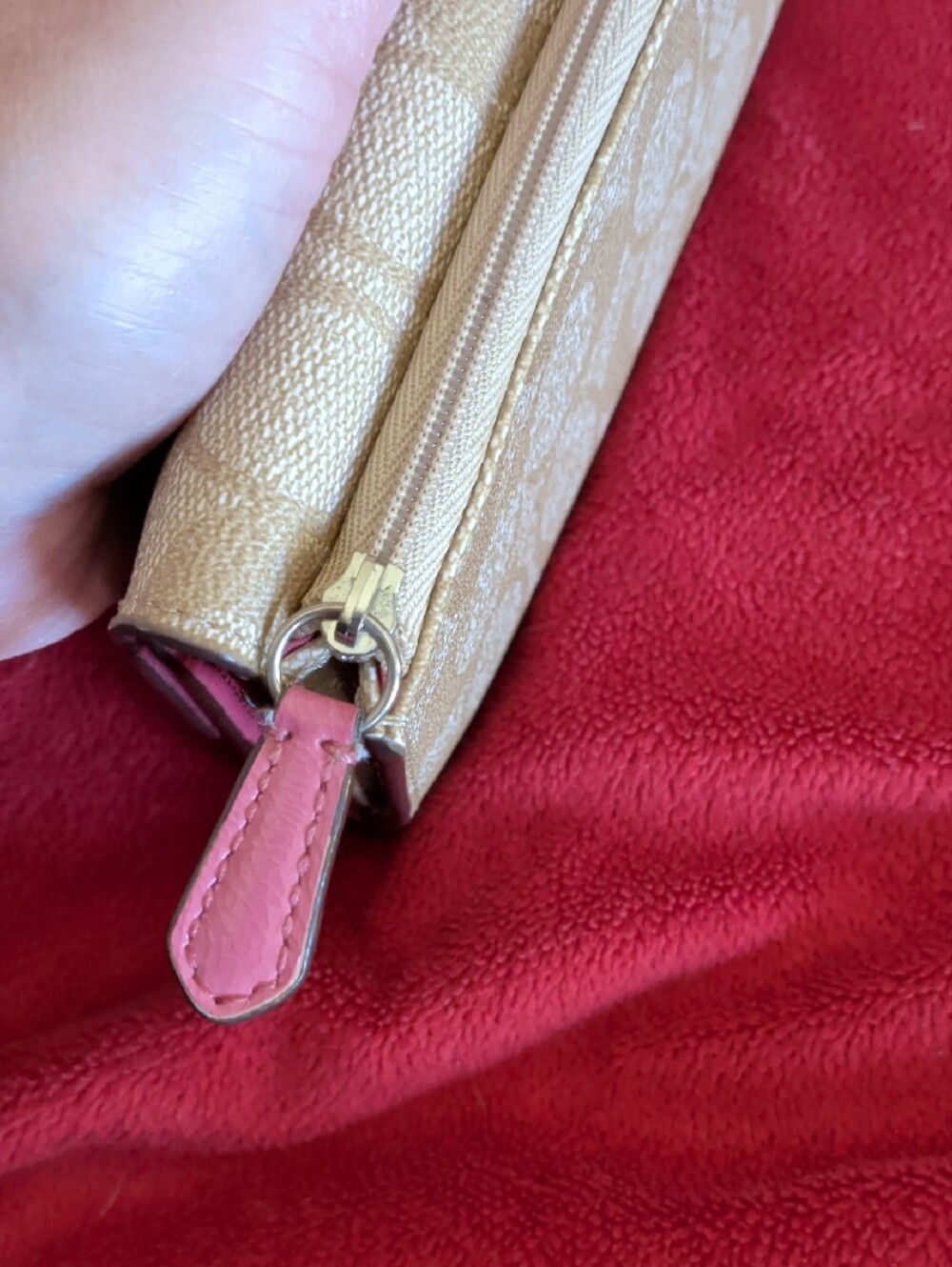 Coach Metallic Beige Signature Continental Wallet - Picture 5 of 15
